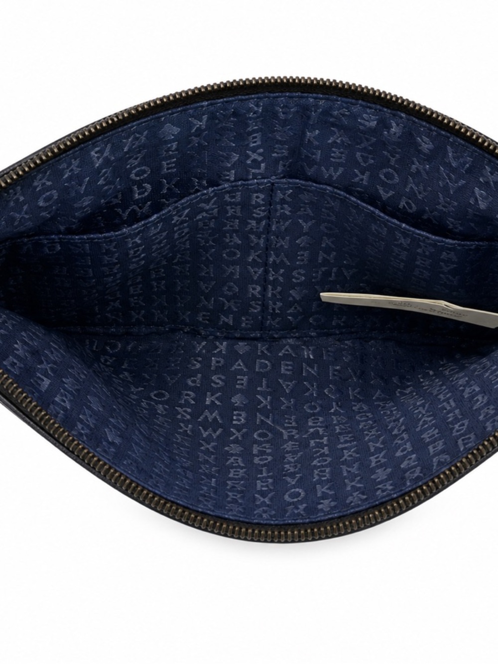 kate spade Glitter Navy Zip Cosmetic Pouch - Picture 3 of 3